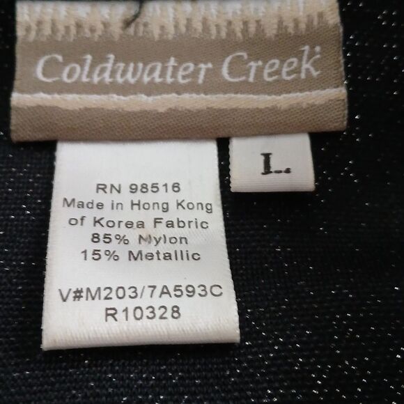 Coldwater Creek 2 pc tank blouse and jacket/button down blouse set Sz L NWOT - Picture 7 of 14